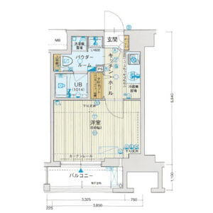 ジアコスモ大阪城南の間取り図